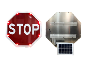 Năng lượng mặt trời <span class=keywords><strong>LED</strong></span> bát giác giao thông dừng Đăng nhôm an toàn cảnh báo bảng tín hiệu với mô hình tam giác cho đường bộ Cách sử dụng - Product Image 2