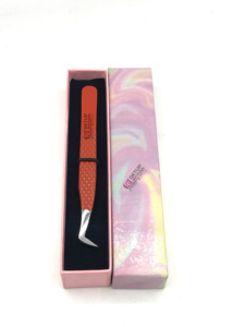 เครื่องมือด้านความงามที่จับขนตาแหนบเคลือบผงสีส้มเข้มแบบรัสเซีย - Product Image 3