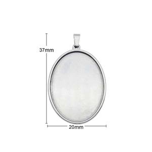 Composant de pendentif vide en argent sterling, forme de coupelle à bélière 20x30 mm, sans pierre précieuse, avec boucle de fixation, accessoires de bijouterie - Product Image 1
