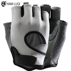 Guantes antideslizantes de medio dedo para hombre, para Fitness, gimnasio, levantamiento de pesas, ejercicio - Product Image 3