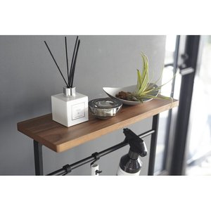Nouveau design de porte-parapluie suspendu noir avec plateau en bois technique d'artisanat en métal pour une utilisation en intérieur fabricant direct grossiste - Product Image 4