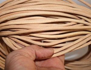 Various Sizes 3mm <b>Wire</b> Flat Design 5mm Natural Leather Cord for Chair Making <b>Wall</b> Decoration Dog Leashes Jewelry Findings - Product Image 1