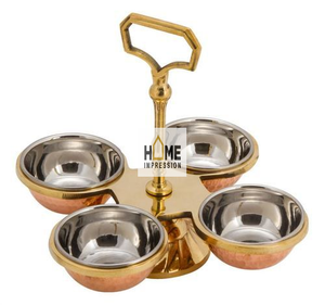 Poêle à frire de luxe en métal et cuivre, casseroles faites à la main, indiennes, de meilleure qualité, décoration pour fête de mariage, pièces - Product Image 3