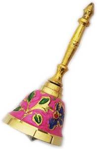 Campana de latón puro hecha a mano para decoración del hogar, campana de Pooja hecha a mano de calidad prémium para decoración de templo y latón - Product Image 3
