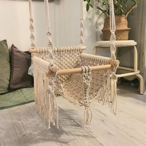 Artículo de Decoración para el Hogar, Columpio para Bebé, Estilo Boho, Macramé, Regalo, Calidad Premium - Product Image 1