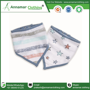 ผ้าพันคอผ้าฝ้ายสำหรับเด็กทารกผ้าฝ้ายมัสลิน,ผ้าพันคอพิมพ์ลายซักได้นำกลับมาใช้ใหม่ได้สวมใส่สบาย - Product Image 2