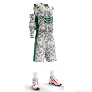 Uniforme de basket-ball personnalisé, vente en gros de tissu maille respirant et réversible avec impression par Sublimation - Product Image 2