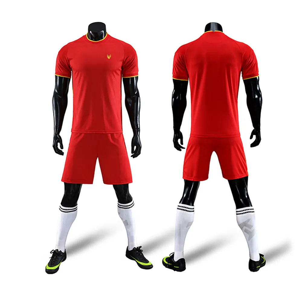 ROUSE 2023 ucuz özel tarzı maç futbol formaları Set takım kırmızı boş futbol forması