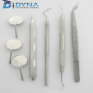 Stainless Steel Dental Pick <b>Tools</b> Hygiene <b>Kit</b> With Leather <b>Bag</b> - Product Image 2