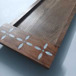 Set of Two Acrylic <b>Storage</b> <b>Boxes</b> with <b>Wooden</b> Lids Natural Flexible Food <b>Storage</b> Container with Tray - Product Image 1