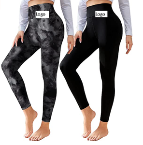 Leggings for Women-Buttery Soft High Waisted <b>Tummy</b> <b>Control</b> Workout Running Black Tights Yoga Pants Reg& Plus - Product Image 4