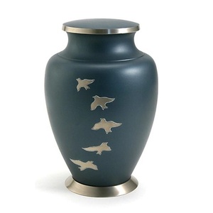 Urnes funéraires en aluminium bleu marine de grande taille pour cendres d'adultes, pour le retour à la maison, pour les funérailles et les crémations - Product Image 1