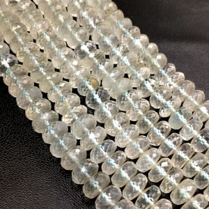 Haute qualité aigue-marine Rondelle forme à facettes pierres précieuses en vrac perles coupées classique meilleur prix par carat mode colliers de perles - Product Image 3