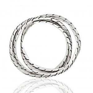 Anillo de boda ruso clásico de 5 bandas, brazalete hecho a mano, joyería de plata de ley 925, precio de fábrica al por mayor - Product Image 2
