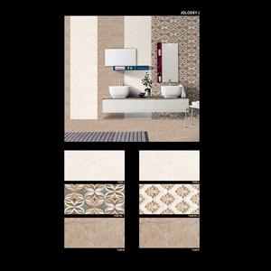 Carrelages muraux émaillés de couleur grise 3d design hotels salle de bain 30x60cm - Product Image 2