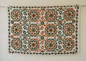 Decorative Customize Home Decor <b>Indian</b> Hand Embroidered Wall Hanging Bohemian Suzani Tapestry Cotton Uzbek Sofa <b>Throw</b> Blanket - Product Image 2