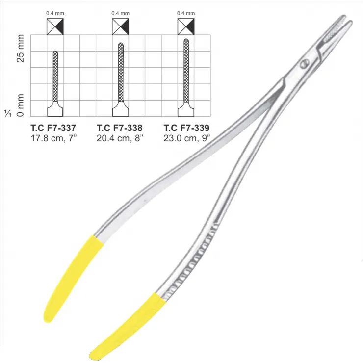Luéty agulha suporte de instrumentos tc, suporte de agulha dental, fórceps, ferramentas curvas