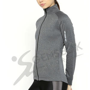 Veste pour femmes, vêtement d'entraînement, à séchage rapide, confortable et à fermeture éclair, longueur complète, pour le Yoga, vente en gros - Product Image 4