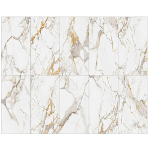 กระเบื้องพอร์ซเลนขัดเงาลายหินอ่อนคาร์ราราสีขาว ขนาด 1200x2400 มม. สำหรับตกแต่งห้องนั่งเล่นและผนังภายใน - Product Image 1