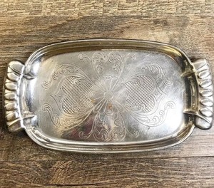 Plateau de service classique pour la vaisselle de cuisine à la maison plateaux de service en acier inoxydable carrés au Design moderne plaqué argent - Product Image 5