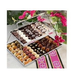 Bandeja de dátiles de chocolates de acero inoxidable, bandeja de servicio de té de forma y tamaño personalizados para uso en eventos de boda - Product Image 4