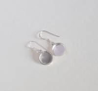 Top vente en gros argent Sterling 925 forme ronde sans pierre 17MM lunette tasse crochet uni boucles d'oreilles fait à la main fournisseur de bijoux fins