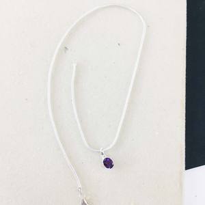 Colgantes ovalados de amatista de Plata de Ley 925, ajuste de bisel, Simple diseño clásico, joyería para oficina/Carrera, Unisex - Product Image 5