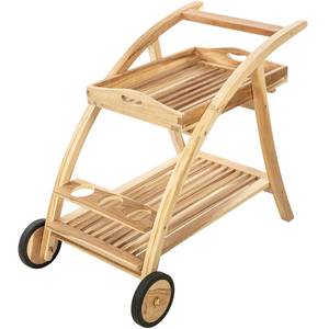 Wooden Teak Trolley Cart Garden Furniture - Product Image 6