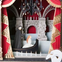 Kit miniature de l'Opéra Phantom personnalisé, 4 ornements suspendus, facile à utiliser, bricolage éducatif, écologique, maisons de poupées de haute qualité