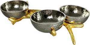 Nouvelle conception bon bol de service en métal fait à la main 2021 conception de bol décoratif en aluminium fait à la main fabricant - Product Image 4