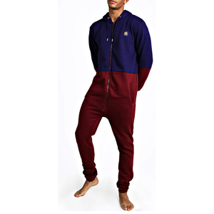 <b>Men's</b> High Quality 100% Cotton Fleece Plus Size Quick Dry Breathable Sleep <b>Onesie</b> - Product Image 1