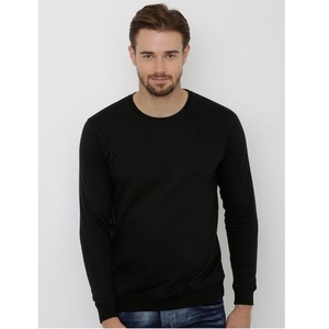 Sweat-shirt à col rond pour homme, personnalisé OEM, 100% coton molletonné, uni, 300g, teinture unie, coupe classique, hiver - Product Image 4