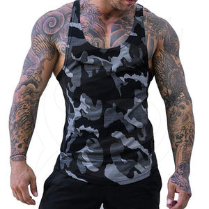 Wholesale New Style Men's Sports Tank Top Custom <b>Muscle</b> Fitness <b>Vest</b> for Gym Training - Product Image 4