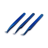 Pince à cils en acier inoxydable de qualité chirurgicale pour extensions de cils, outil de précision durable antistatique, pointe de 10 mm pour cils
