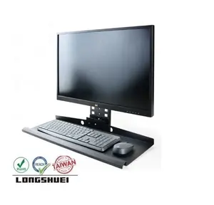 Adjustable Large Keyboard Tray Tilting with Sturdy Metal Mount VESA 50 / 75 / 100 System and Platform Computer CPU wall mount pc