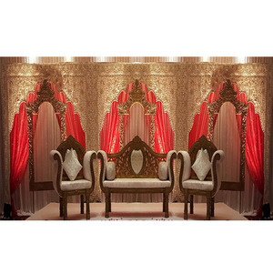 Rideaux d'arrière-plan pour mariage, toile de fond Mehndi imprimée pour fête du henné peut être brodée, origine pakistanaise - Product Image 1