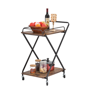Meuble de rangement pour la maison en métal de qualité, vente en gros sur eBay, Taïwan, chariot de cuisine à 2 niveaux, durable, portable, installation facile - Product Image 1