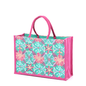 Best Quality Custom Eco-Friendly Medium Canvas Handled Burlap Tote Floral Design Logo Jute Shopping <b>Bag</b> Bangladesh <b>Gift</b> - Product Image 5