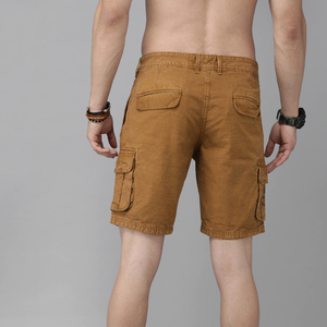 Pantalones cortos de verano para hombre, estilo urbano, 4 bolsillos, vaqueros de algodón, pantalones cortos cargo con bolsillos laterales y traseros. - Product Image 3