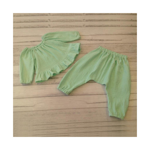 Conjunto de pijamas de algodón para bebés, ropa de dormir cálida para bebés, animales y niñas, de seda acanalada, desde la India suministro a granel, venta al por mayor - Product Image 1
