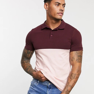 Camiseta Polo de empalme de ropa, ajustada, transpirable, suave, personalizada, venta al por mayor - Product Image 4