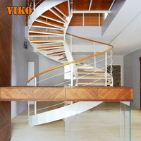 Simple Et Moderne En Fer Forgé Garde-Corps Escalier Incurvé Design
