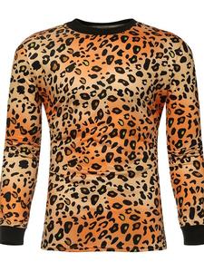 Vêtements décontractés de haute qualité Fitness porte des conceptions personnalisées et logo t-shirt imprimé léopard à manches longues - Product Image 4