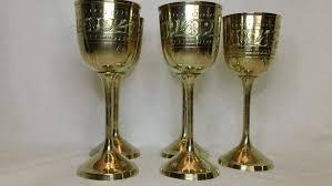 Vintage Brass <b>Wine</b> <b>Goblet</b> Handmade Engraved Chalice Metal Cup Classic Barware Drinkware Cocktail Table Wedding Party Decor - Product Image 5