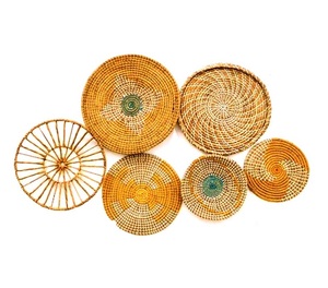 Panier mural décoratif en jonc de mer naturel tressé à la main, fabriqué au Vietnam - Product Image 3