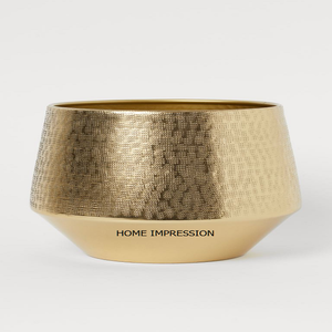 Pots et jardinière décoratifs artisanaux modernes en émail et en or pour plantes en métal faites maison pour les fournisseurs de gros - Product Image 4