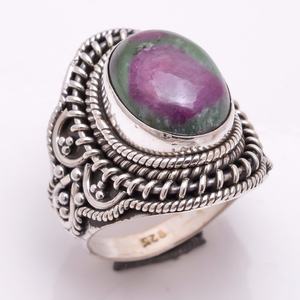 แหวนพลอยเงิน925,เครื่องประดับเงินอัญมณีธรรมชาติทับทิม,เครื่องประดับขายส่ง - Product Image 1