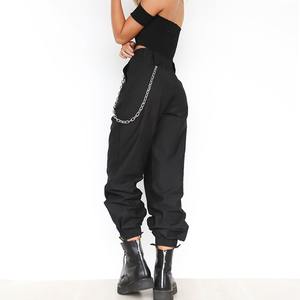 Fashion Trouser Women <b>Black</b> High Waist Loose Pants Trousers Street Jogger Sweatpants - Product Image 3