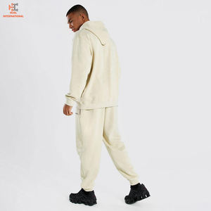 Conjunto de chándal de terciopelo con logotipo personalizado unisex transpirable de secado rápido de algodón deportes gimnasio jogging ropa de fitness de talla grande XL para invierno - Product Image 3