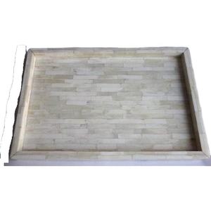 Bandeja Rectangular con incrustaciones de hueso pulido de alta calidad, bandeja para servir con incrustaciones de hueso, bandeja con incrustaciones de hueso hecha a mano a precio al por mayor - Product Image 1